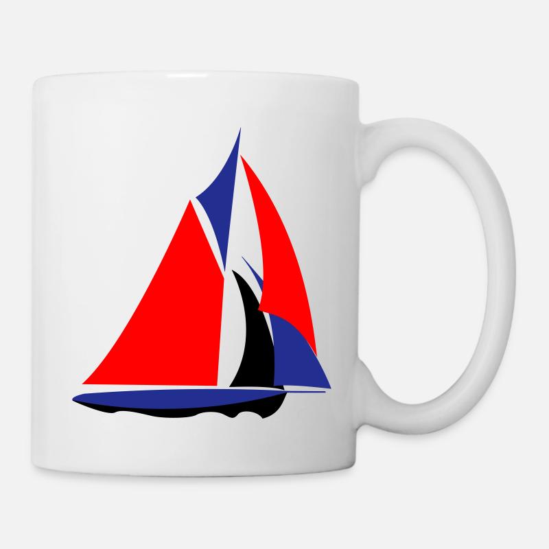 Französisches Segelboot - Tasse - Weiß