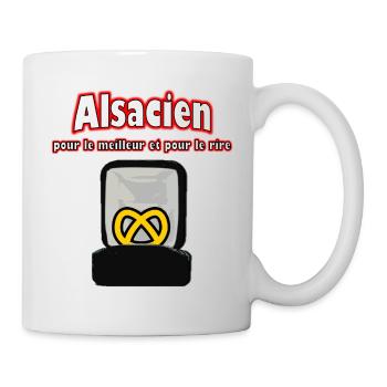 Alsacien pour le meilleur et pour le rire - Mug blanc - blanc - Droite
