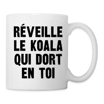 réveille le koala qui dort en toi - Mug blanc - blanc - Droite