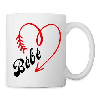 bébé cœur - Mug blanc - blanc - Droite