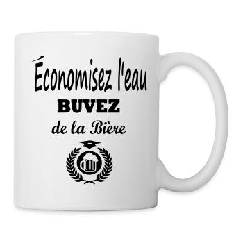 BIERE APERO - Mug blanc - blanc - Droite