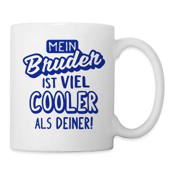 Cooler Bruder (Schriftzug) - Tasse - Weiß - Rechts