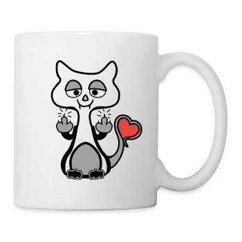Fuck You Kätzchen - Tasse - Weiß - Rechts