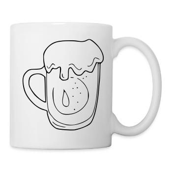 Beer Drawing Party Celebrate Black - Mug - white - Right