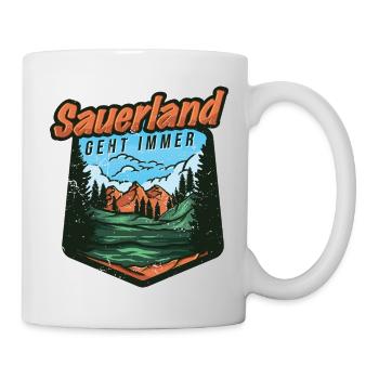 Sauerland geht immer Sauerländer Urlaub NRW - Tasse - Weiß - Rechts