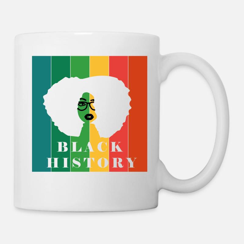 Schwarze Geschichte alle Tage - Tasse - Weiß