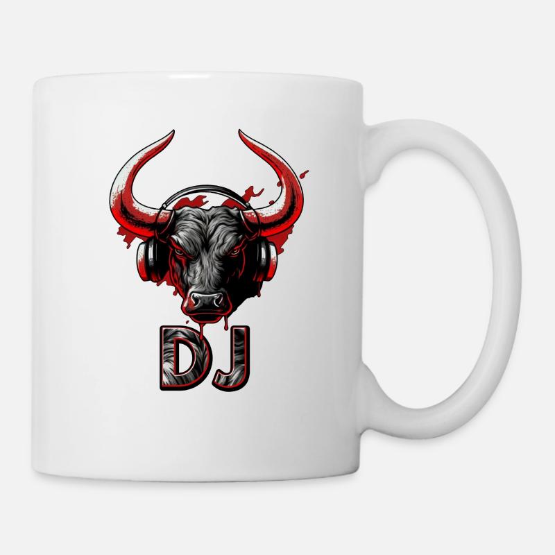 Bull DJ - Tasse - Weiß
