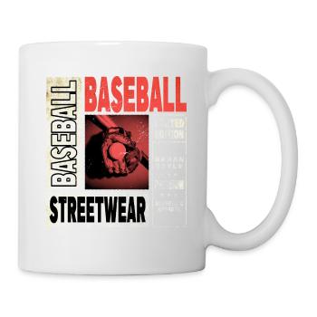 Baseball Baseballspieler USA Sport Vintage Retro - Tasse - Weiß - Rechts