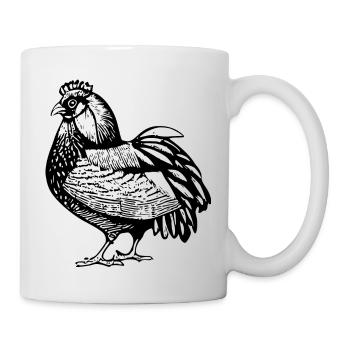 Funny Chicken Line Art Pop Art Minimalist 7 - Mug - white - Right