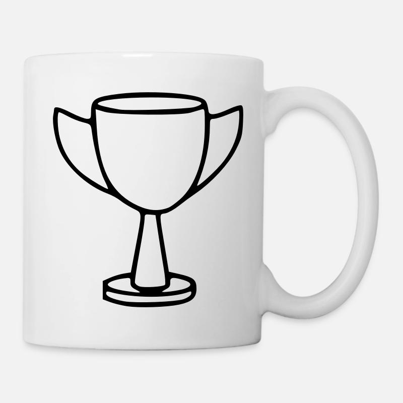 Cup Drawing Win Sketch Black - Mug - white