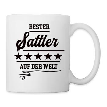Bester Sattler Sattlerei Sattlers Handwerk - Tasse - Weiß - Rechts