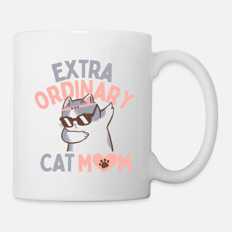 AUSSERGEWÖHNLICHE KATZENMUTTER - Tasse - Weiß