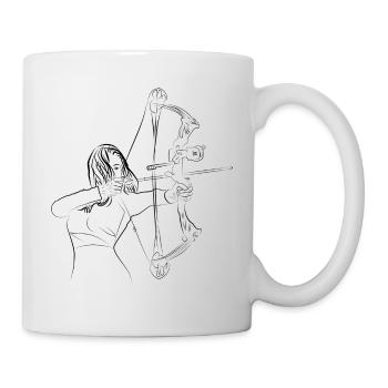 Archer Archery T-Shirt - Mug blanc - blanc - Droite