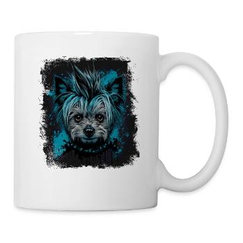 Punky Yorkshire Terrier - Mug - white - Right