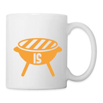 LE BONHEUR, C’EST UN BARBECUE - Mug blanc - blanc - Droite