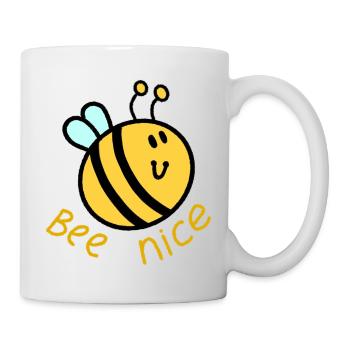 Bee Nice Cartoon - Mug - white - Right