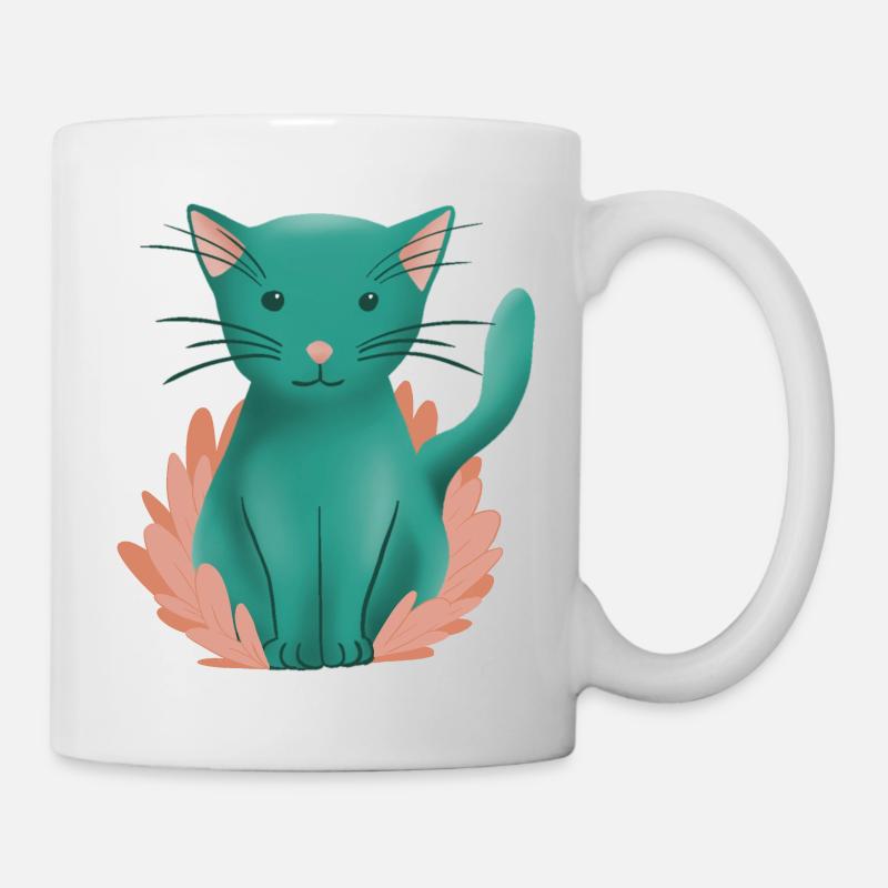 Cute kitten cat and nature - Mug - white