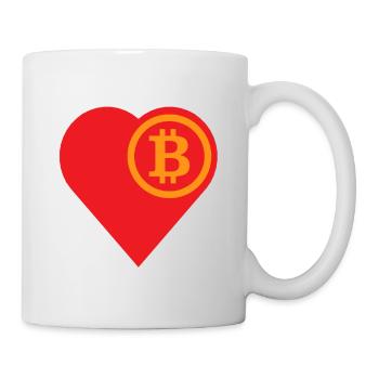 Bitcoin Herz - Tasse - Weiß - Rechts