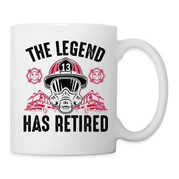 Un pompier prend sa retraite, un pompier retraité - Mug blanc - blanc - Droite