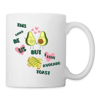 Avokado shirt Valentinstag T shirt für Partner - Tasse - Weiß - Rechts