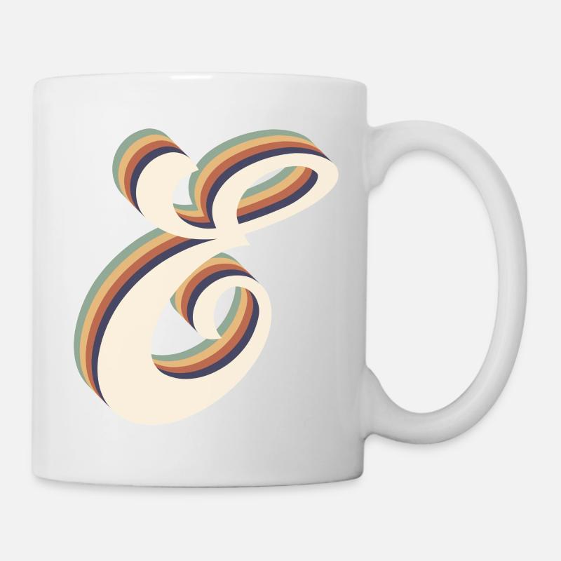 Buchstabe E - Tasse - Weiß