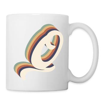 Buchstabe Q - Tasse - Weiß - Rechts