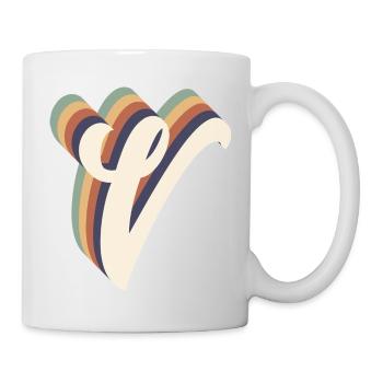 lettre v - Mug blanc - blanc - Droite