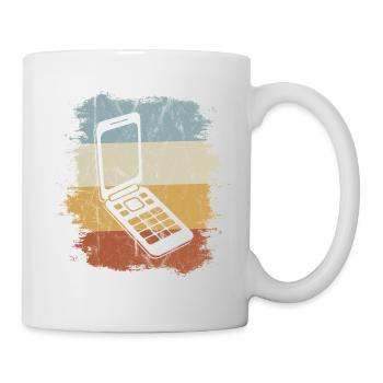 Rétro Old School Folding Phone Vintage Flipphone - Mug blanc - blanc - Droite