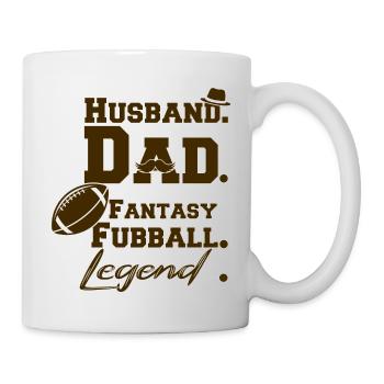 Husband Dad Fantasy Fußball Legend Champion - Tasse - Weiß - Rechts