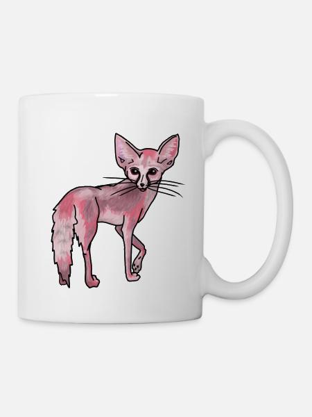 Fennec de renard rose du désert - Mug blanc - blanc