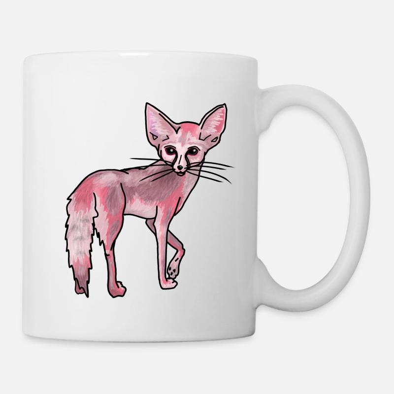 Rosa Wüstenfuchs Fennek - Tasse - Weiß