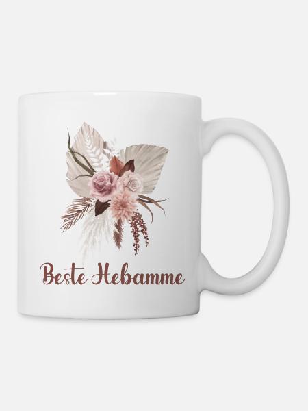 beste hebamme - Tasse - Weiß