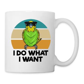 Perruche ondulée - Mug blanc - blanc - Droite