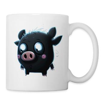 Schwein B - Tasse - Weiß - Rechts