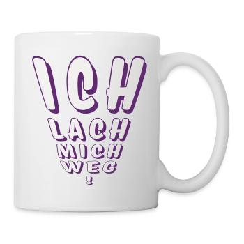 Komiker, Lachen, Lacher, Karneval, Witz + Comedy - Tasse - Weiß - Rechts