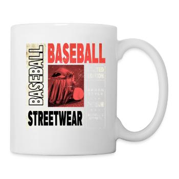 Baseball Baseballspieler USA Sport Vintage Retro - Tasse - Weiß - Rechts