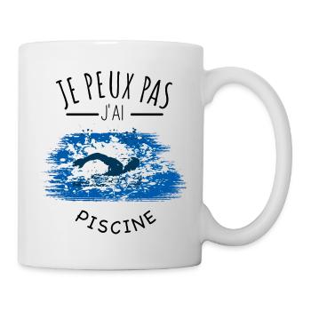 je peux pas j’ai piscine humour piscine sport - Mug blanc - blanc - Droite