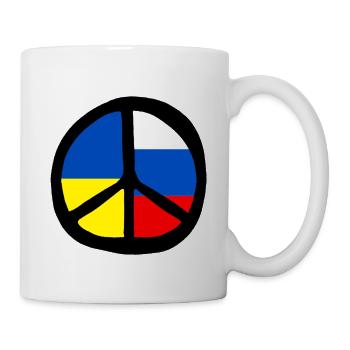 Peace Ukraine Russia - Mug - white - Right