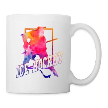 Eishockey Eishockeyspieler Spieler Vintage Retro - Tasse - Weiß - Rechts