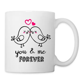 Oiseaux d’amour - Mug blanc - blanc - Droite