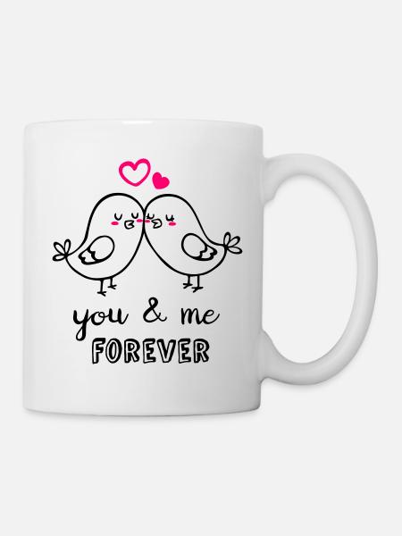 Oiseaux d’amour - Mug blanc - blanc