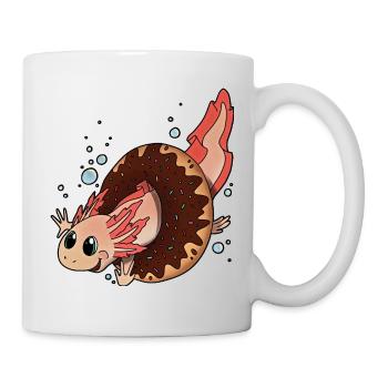 Axolotl Newt Donut - beignet d’idée cadeau cool - Mug blanc - blanc - Droite