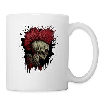 Horreur Punk Zombie Crâne - Mug blanc - blanc - Droite