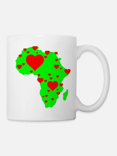 Africa Hearts - Tasse - Weiß