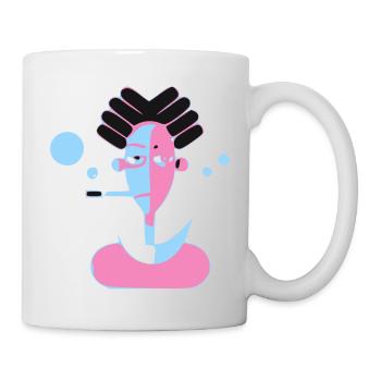 L'homme au calumet - Mug blanc - blanc - Droite