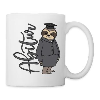 Faultier Doktorhut Abi Frauen Abschluss Abitur - Tasse - Weiß - Rechts