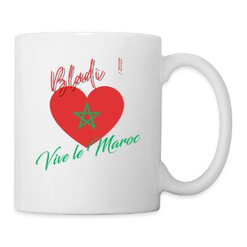 Vive le Maroc, Bladi, Drapeau Marocain - Mug blanc - blanc - Droite