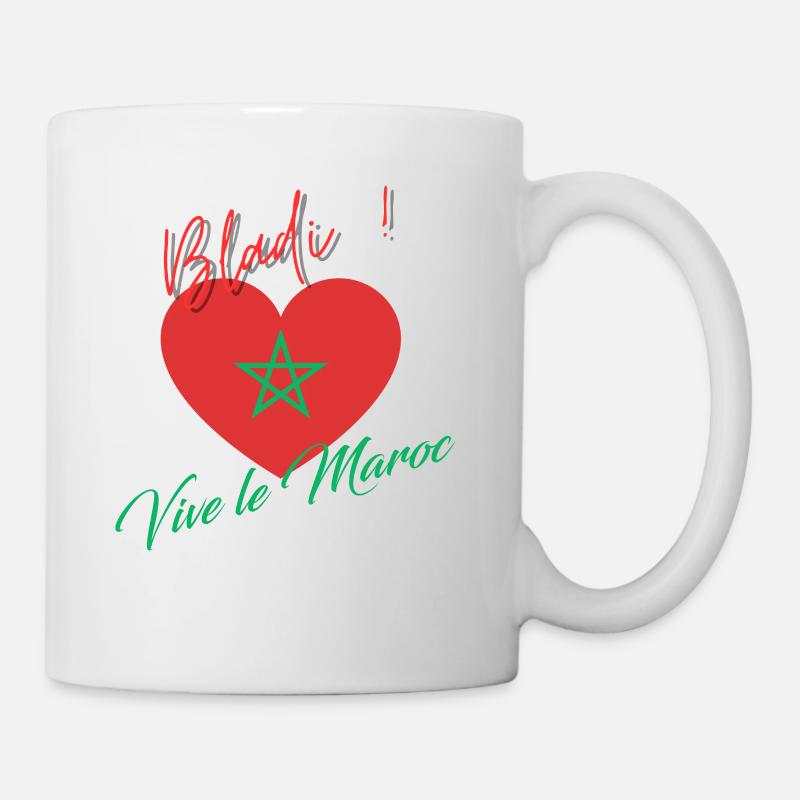 Vive le Maroc, Bladi, Drapeau Marocain - Mug blanc - blanc