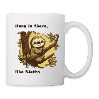 Bleiben Sie dran - Tasse - Weiß - Rechts