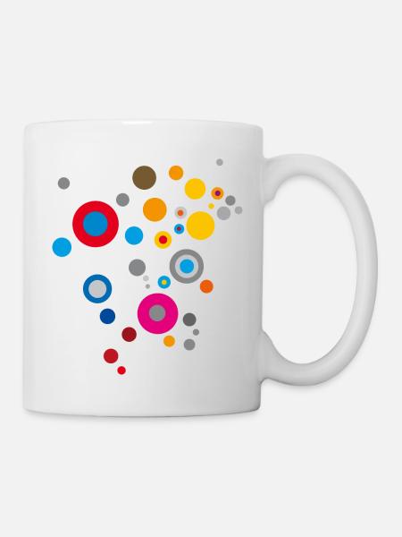 Punkte Muster - Tasse - Weiß